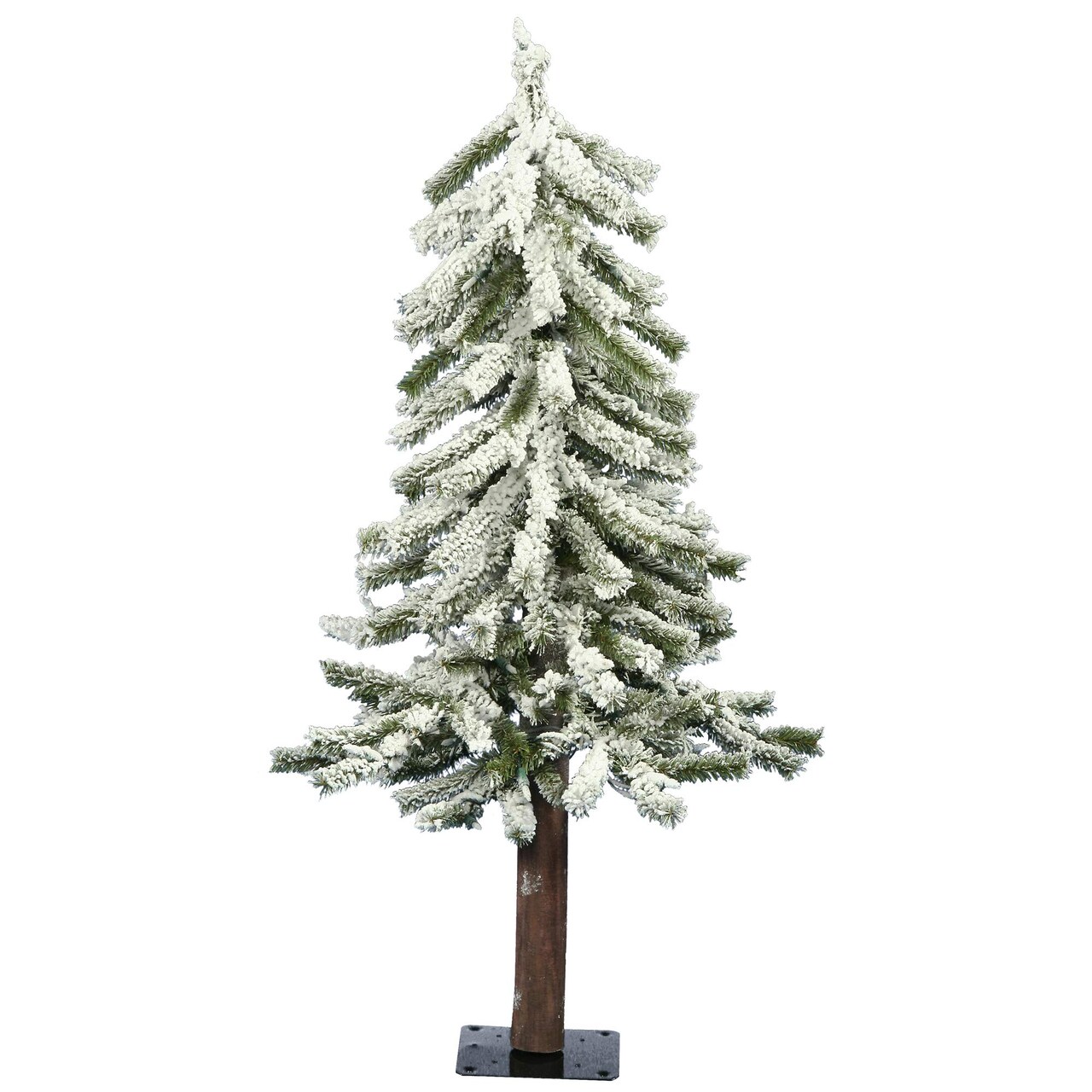 Vickerman Artificial 2' x 14" Flocked Alpine Christmas Tree Unlit
